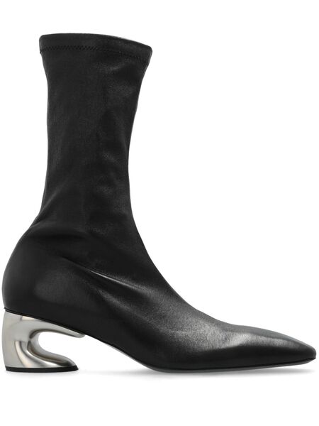  Jil Sander 60mm Contrast-heel Ankle Boots - Black 