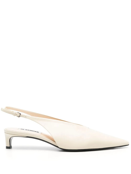  Jil Sander 40mm Leather Pumps - Neutrals 