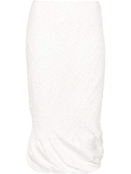  Jil Sander Openwork Midi Skirt - White 