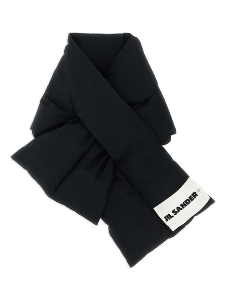  Jil Sander Padded Logo-patch Scarf - Black 