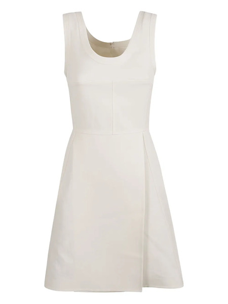  Jil Sander Panelled Sleeveless Mini Dress - Neutrals 