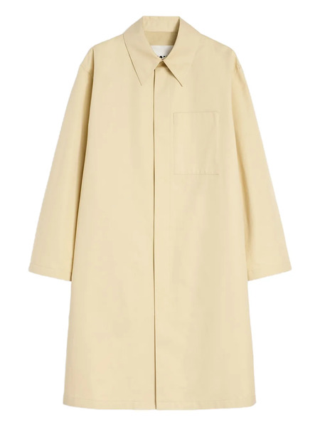  Jil Sander Patch Pocket Poplin Coat - Yellow 