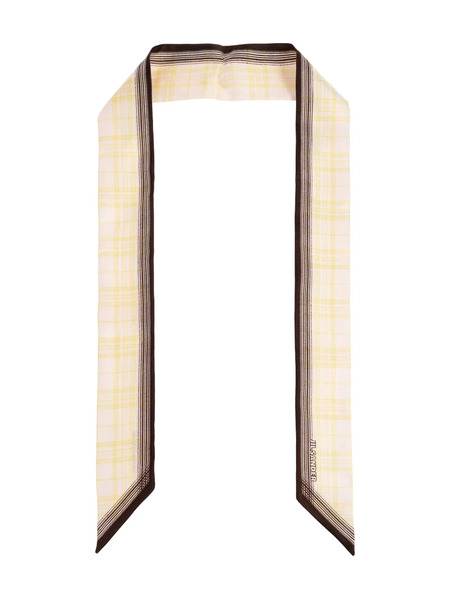  Jil Sander Plaid-patter Silk Scarf - Neutrals 