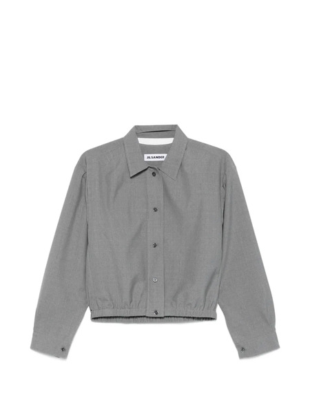  Jil Sander Pointed-collar Bomber Jacket - Grey 