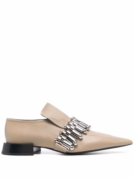  Jil Sander Pointed-toe Leather Loafers - Neutrals 