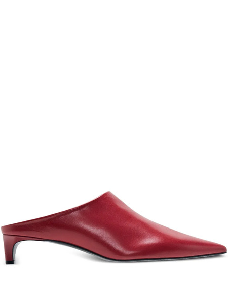  Jil Sander Pointed-toe Leather Mules - Red 