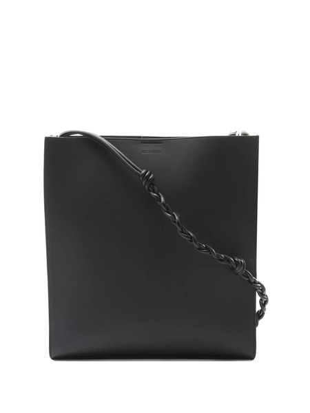  Jil Sander Pre-owned 2020s Medium Tangle Leather Shoulder Bag - Black 