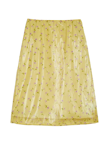  Jil Sander Printed Midi Skirt - Yellow 