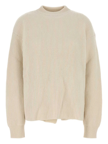  Jil Sander Ribbed Wool Sweater - Neutrals 