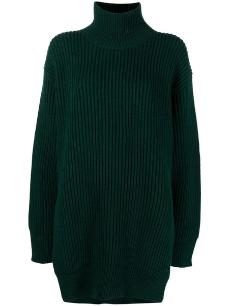  Jil Sander Roll-neck Ribbed-knit Jumper - Green 