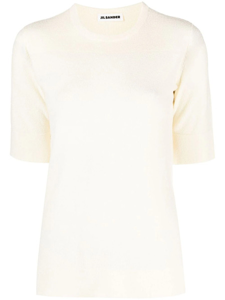  Jil Sander Round-neck Knitted T-shirt - Neutrals 