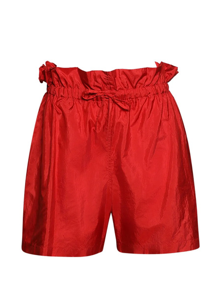  Jil Sander Ruffled Drawstring Shorts - Red 