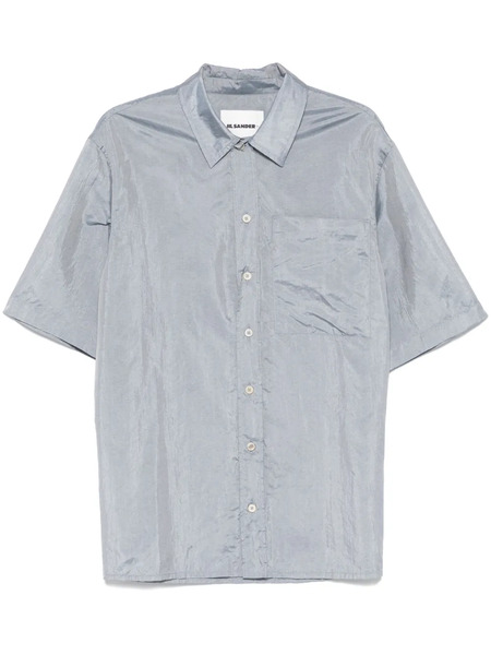  Jil Sander Satin Shirt - Blue 