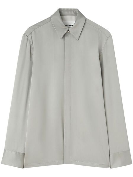  Jil Sander Satin Shirt - Grey 