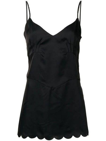  Jil Sander Satin V-neck Spaghetti-strap Top - Blue 