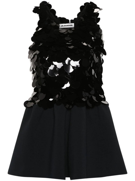  Jil Sander Sequin-embellished Knitted Top - Black 