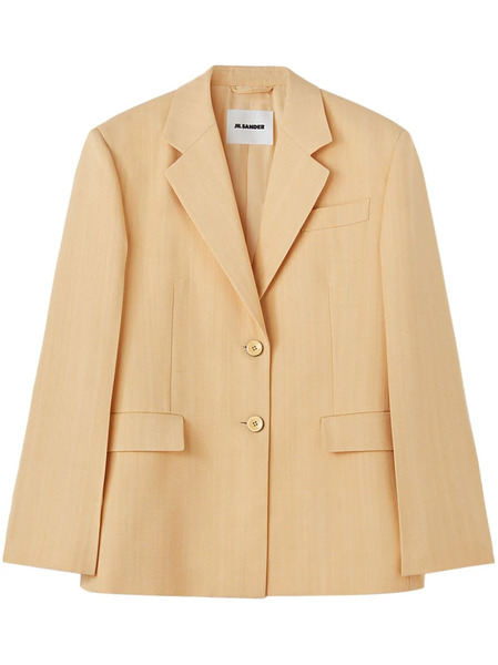  Jil Sander Single-breasted Crepe Blazer - Orange 