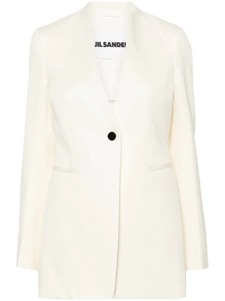  Jil Sander Single-breasted Wool Blazer - Neutrals 