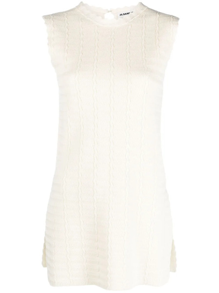  Jil Sander Sleeveless Knitted Top - Neutrals 