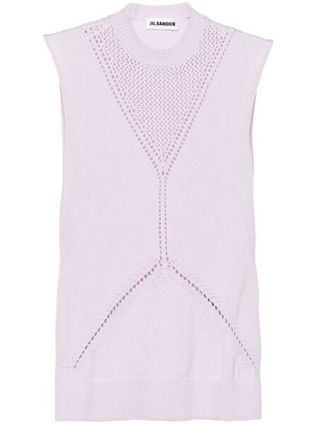 Jil Sander Sleeveless Knitted Top - Purple 