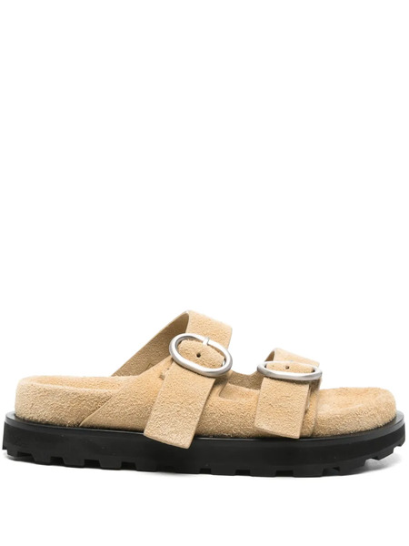  Jil Sander Suede Slides - Neutrals 