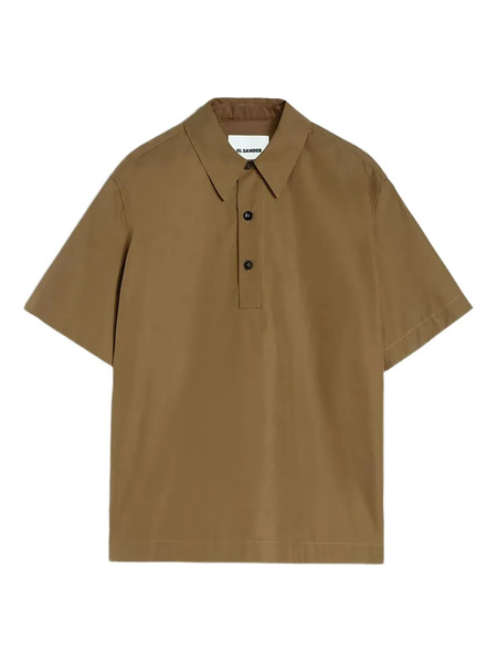  Jil Sander Taffeta Cotton Shirt - Brown 