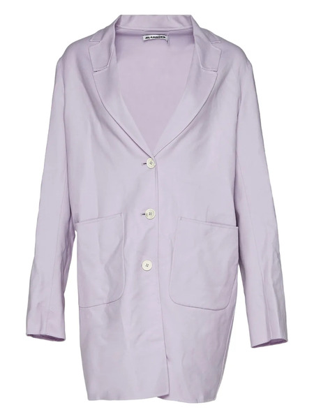  Jil Sander Three-button Patch-pocket Coat - Purple 