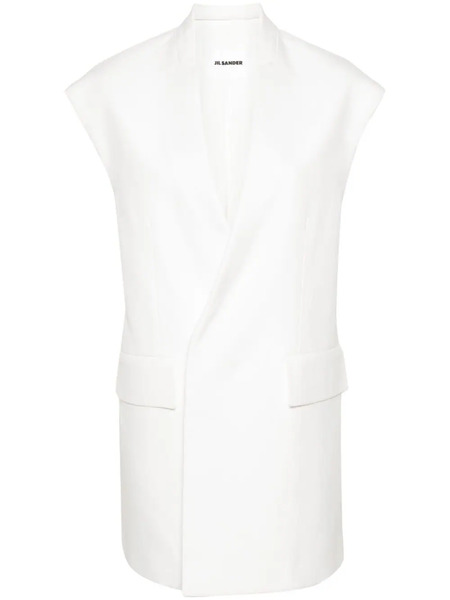  Jil Sander V-neck Oversized Gilet - Neutrals 