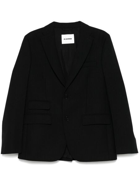  Jil Sander Wool Canvas Blazer - Black 