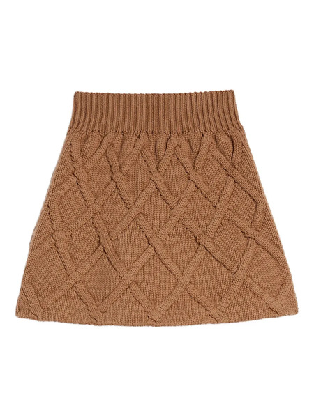  Jil Sander Wool Mini Skirt - Brown 