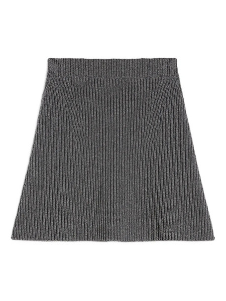  Jil Sander Wool Mini Skirt - Grey 