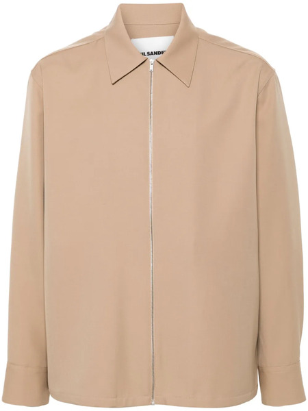 Jil Sander Wool Overshirt - Brown 