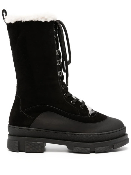  Jimmy Choo Aldea Lace-up Suede Combat Boots - Black 