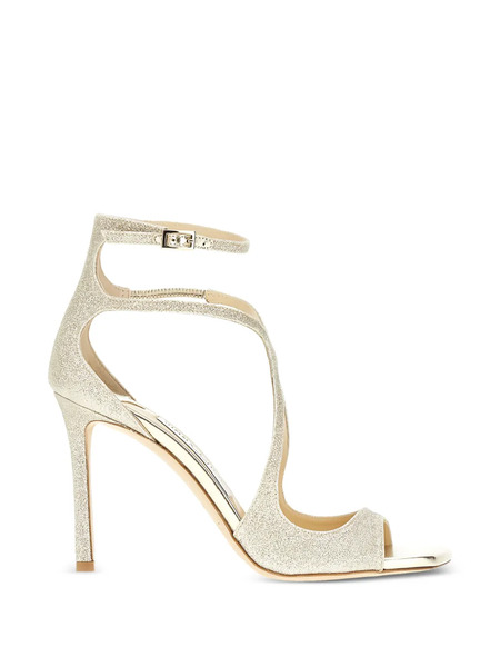  Jimmy Choo Azia 95 Ankle-strap Pumps - Gold 