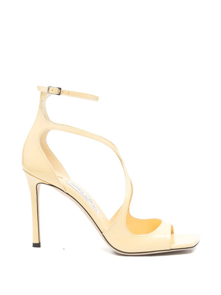  Jimmy Choo Azia Leather Sandals - Yellow 