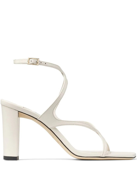  Jimmy Choo Azie 85mm Leather Sandals - White 