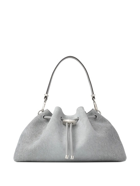  Jimmy Choo Cinch M Drawstring Shoulder Bag - Grey 