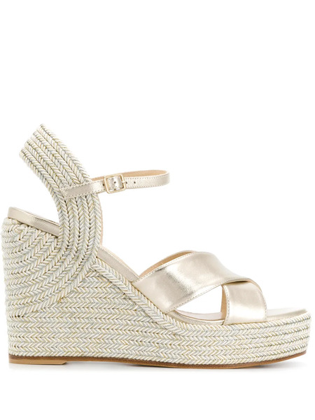  Jimmy Choo Dellena 100mm Espadrilles - Gold 