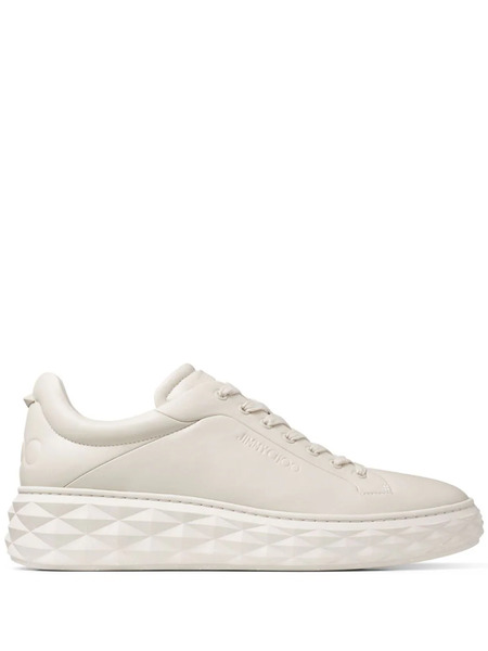  Jimmy Choo Diamond Maxi Leather Sneakers - Neutrals 