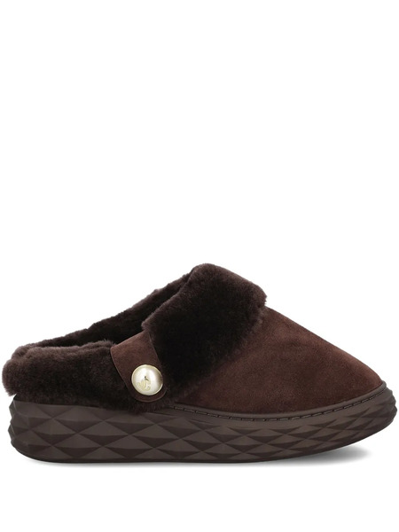  Jimmy Choo Diamond Maxi Mules - Brown 