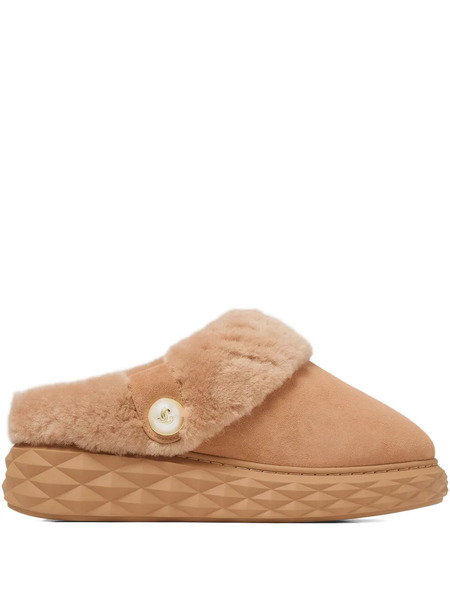  Jimmy Choo Diamond Maxi Slippers - Brown 