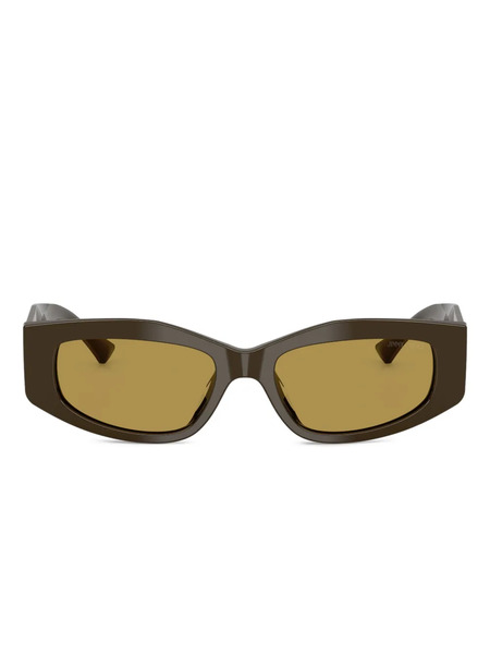  Jimmy Choo Eyewear Geometric-frame Sunglasses - Green 