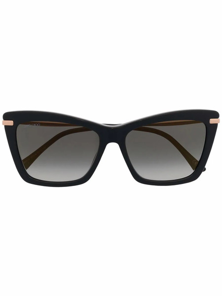  Jimmy Choo Eyewear Gradient Oversize-frame Sunglasses - Black 