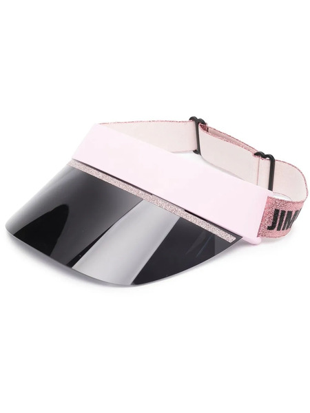 Jimmy Choo Eyewear Logo-print Visor Hat - Pink 