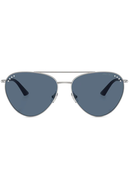  Jimmy Choo Eyewear Pilot-frame Sunglasses - Silver 