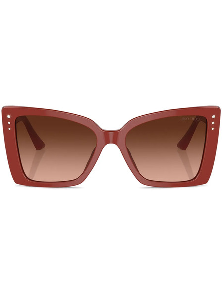  Jimmy Choo Eyewear Rectangle-frame Sunglasses - Red 