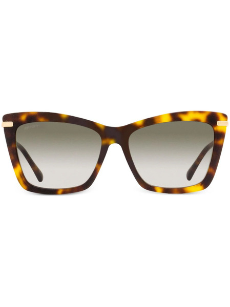  Jimmy Choo Eyewear Sady Rectangular-frame Sunglasses - Brown 
