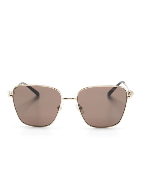  Jimmy Choo Eyewear Square-frame Oversized Sunglasses - Gold 