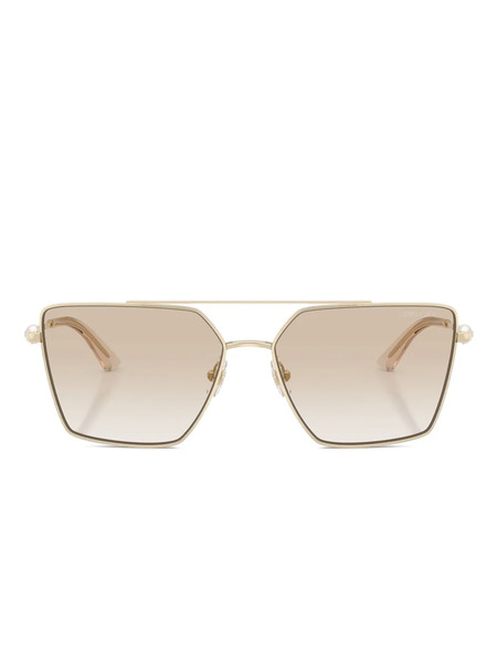  Jimmy Choo Eyewear Square-frame Sunglasses - Gold 