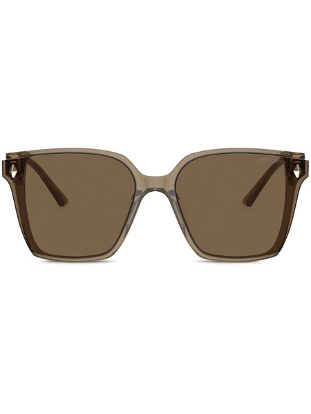  Jimmy Choo Eyewear Studded Sunglasses - Brown 